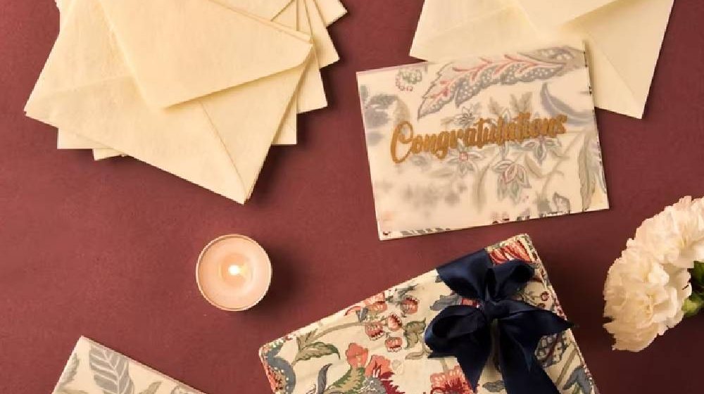 Gift envelopes and a wrapped present